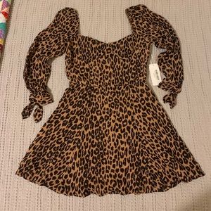 NWT Reformation Beatrice Dress Leopard Print Sz 4